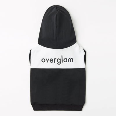 Contrast Hoodie with Overglam Print - OVERGLAM LONDON